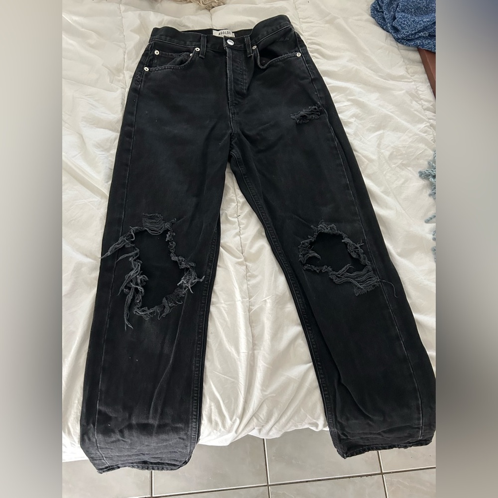 AGOLDE jeans, faded black. Size 24. In good condition.